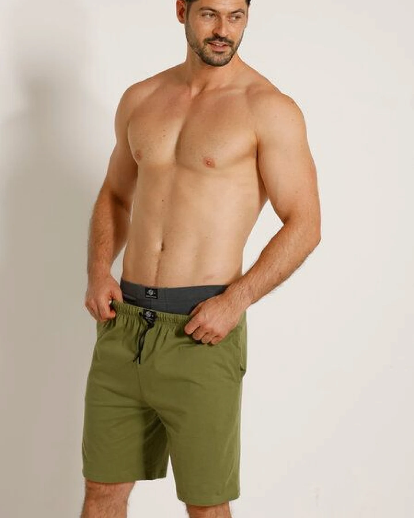 Haasis Bodywear Herren Bermuda mit Seitentaschen, Single Jersey, reine Baumwolle – Ansicht 2