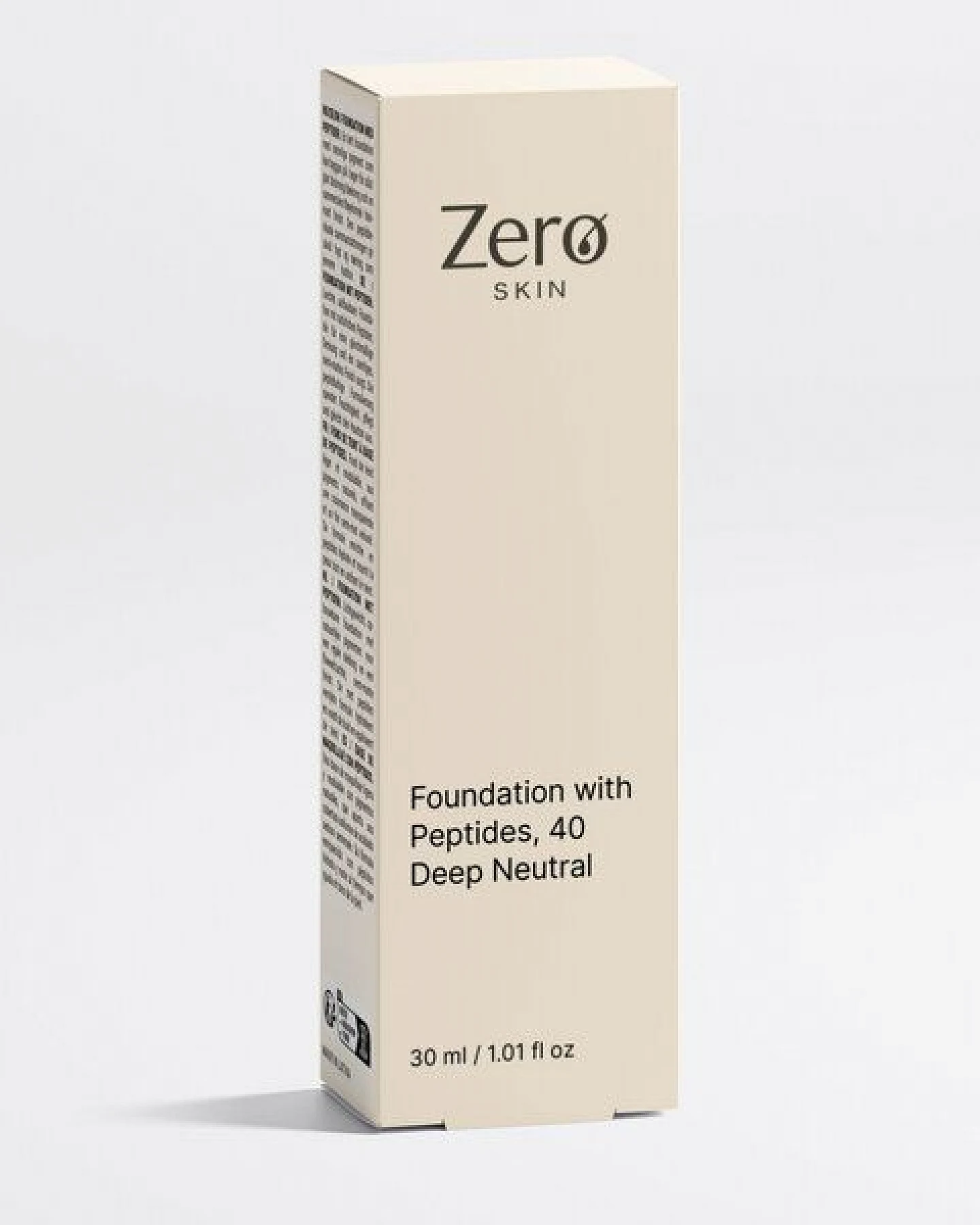 Zero Skin Foundation mit Peptiden, 40 Deep Neutral - 30 ml, hydratisierend mit Hyaluronsäure & Aloe Vera – Ansicht 4