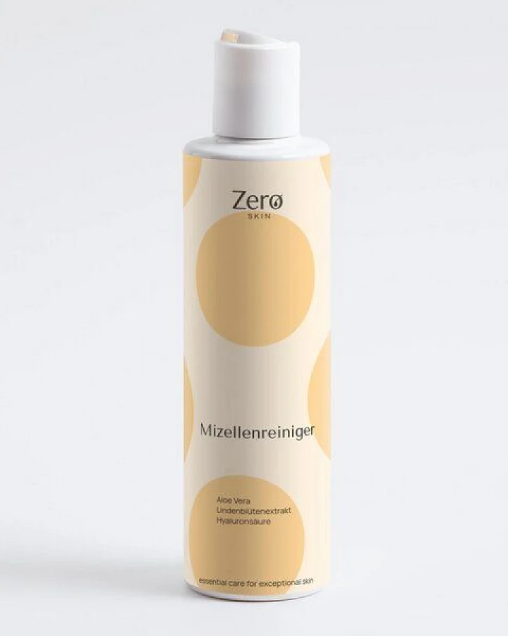 Zero Skin Mizellenreiniger - 200 ml - sanfte Make-up-Entfernung & Reinigung mit Bio-Aloe Vera, Hyaluronsäure, Lindenblüte & Kamille, für frischen Glow ohne Austrocknen – vegan & COSMOS Natural zertifiziert
