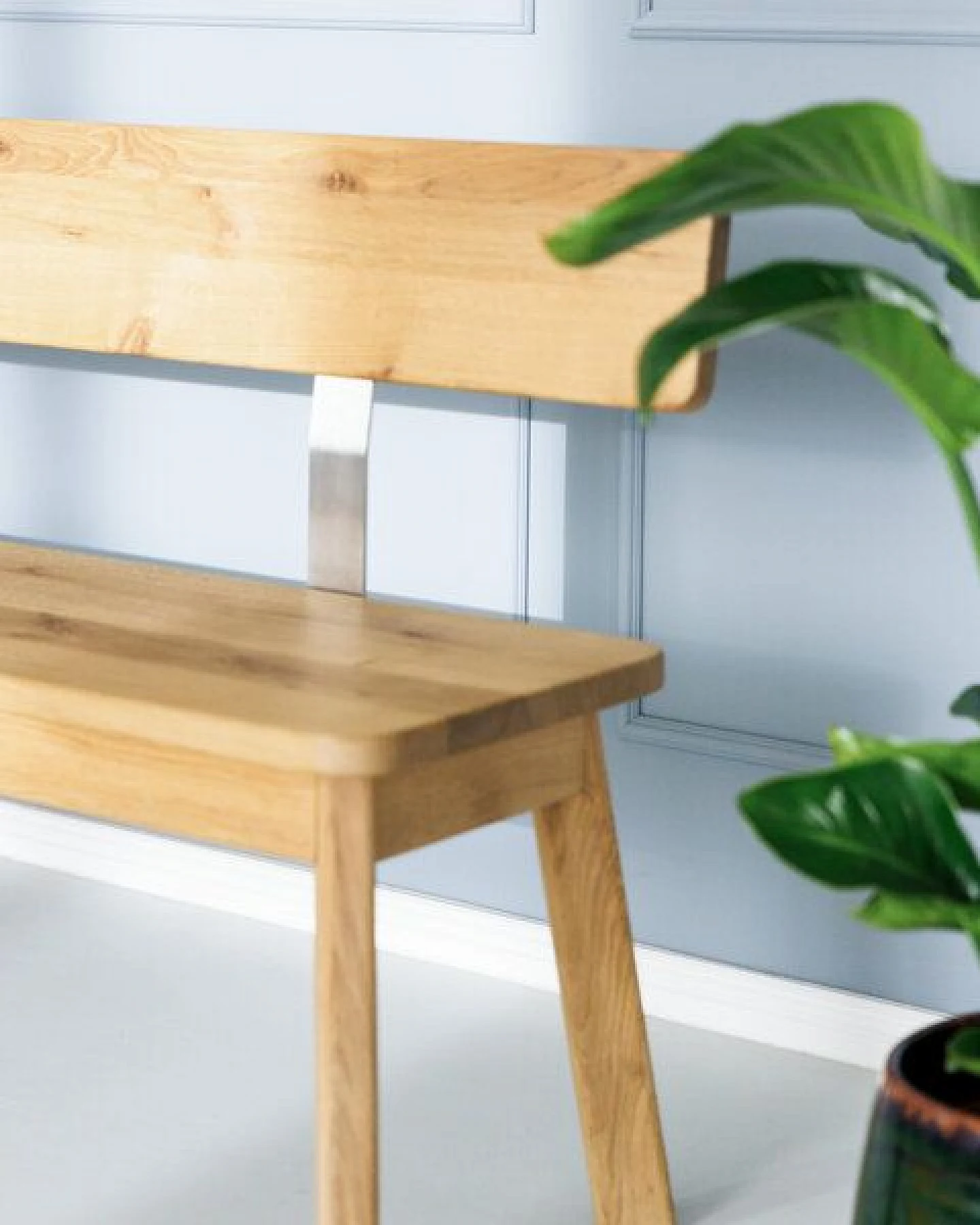 ekomia Sitzbank Form F mit Lehne – Ansicht 2