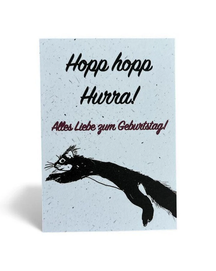 ilovemixtapes Hopp hopp Hurra! Alles Liebe zum Geburtstag! Postkarte