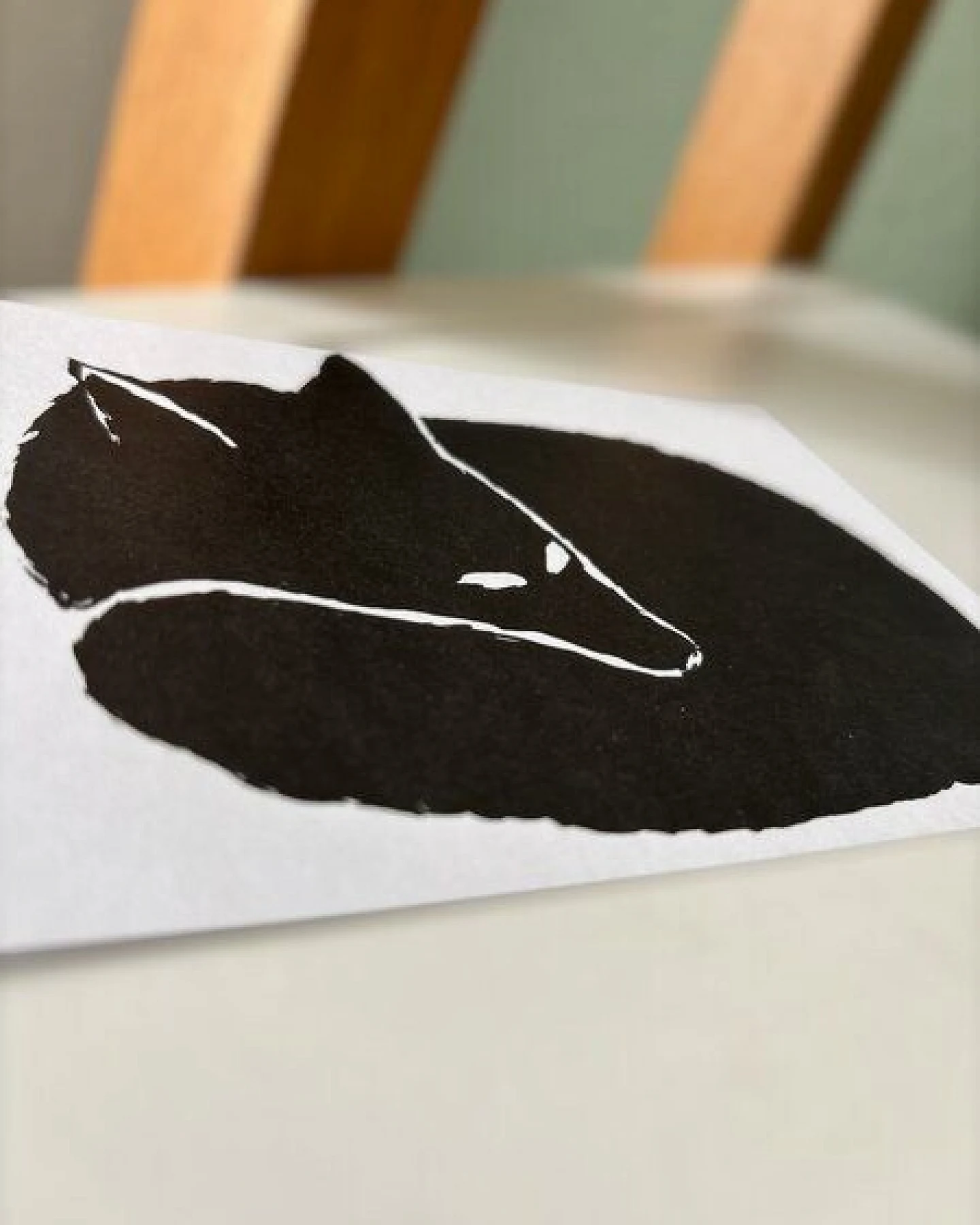 ilovemixtapes Postkarte „Fuchs“ – Minimalistische Illustration eines schlafenden Fuchses – Ansicht 3