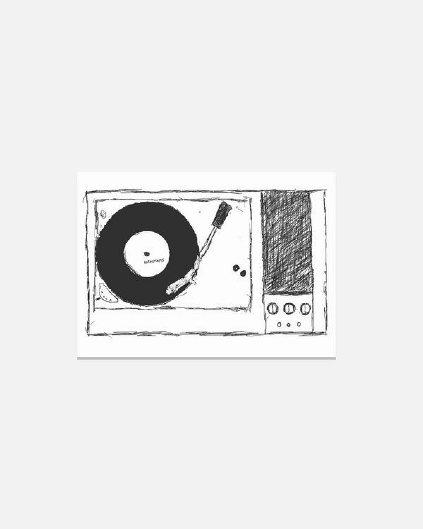 ilovemixtapes Postkarte „Plattenspieler“ – für Vinyl- und Musikliebhaber – Ansicht 2