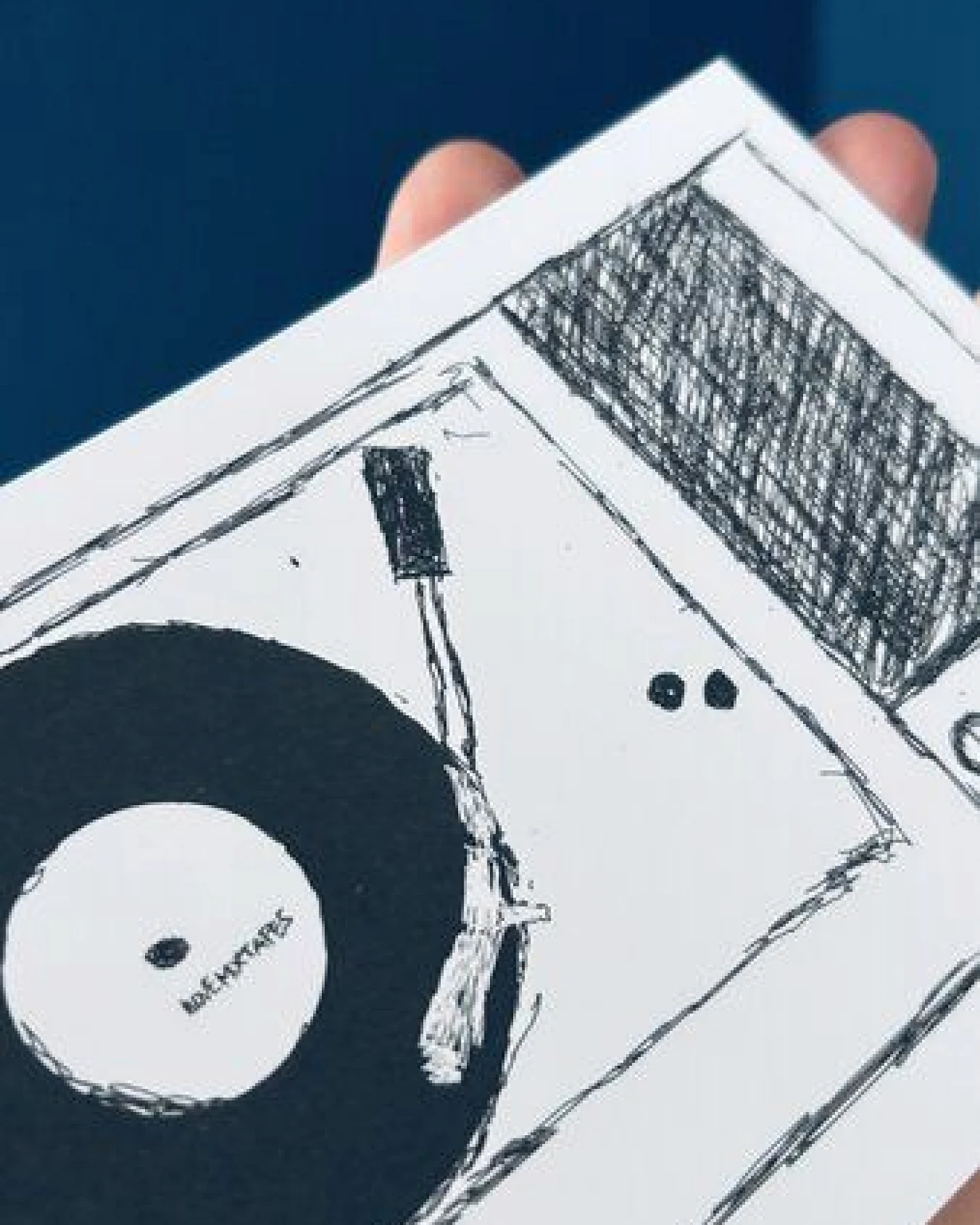 ilovemixtapes Postkarte „Plattenspieler“ – für Vinyl- und Musikliebhaber – Ansicht 3