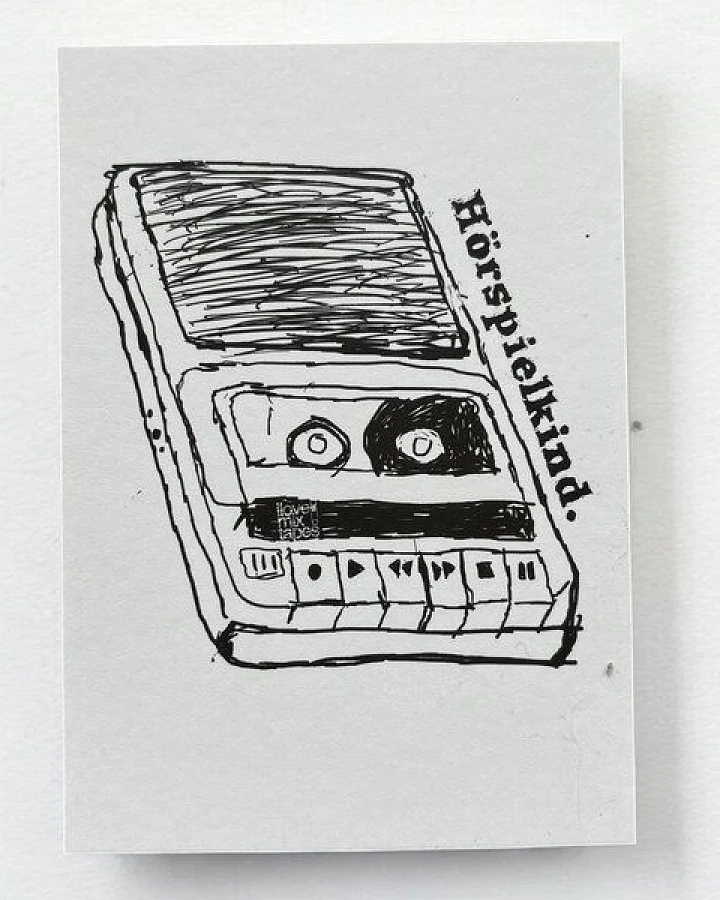 ilovemixtapes Retro Postkarte Kassette