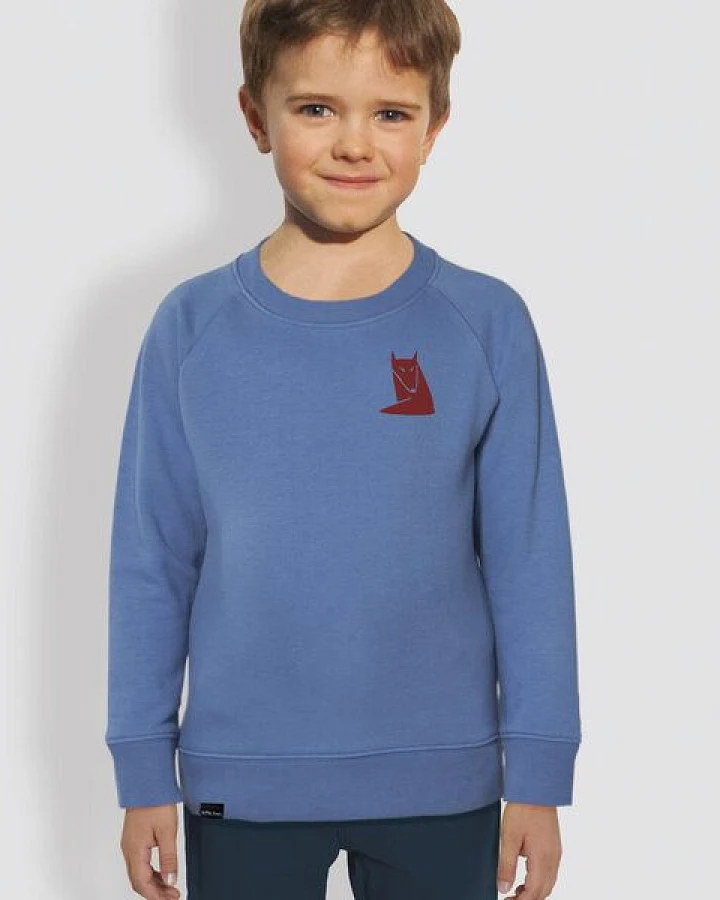 little kiwi Kinder Sweatshirt, "Fuchs", Bright Blue
