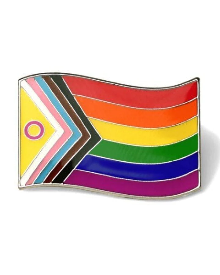 roots of compassion Anstecker Pride - Pin, Regenbogen, Progress-Fahne, queer, trans, LGBTQ