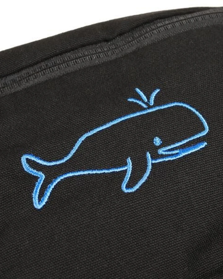 roots of compassion Bauchtasche mit edlem Stick - Wal (Natur, Meer, Umweltschutz)
