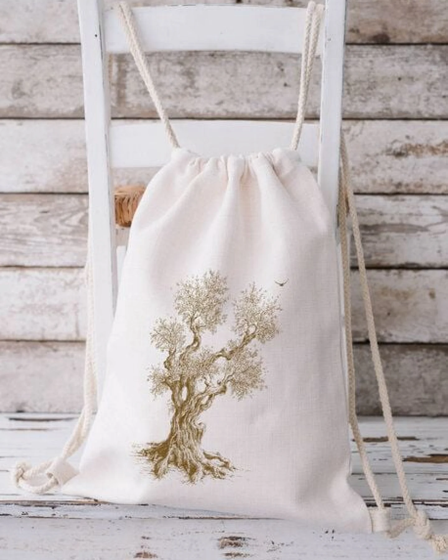 Life-Tree Stringbag aus Biobaumwolle Fairwear "Olive Tree" für in Grün/Blau/Weiß/Rot – Ansicht 3