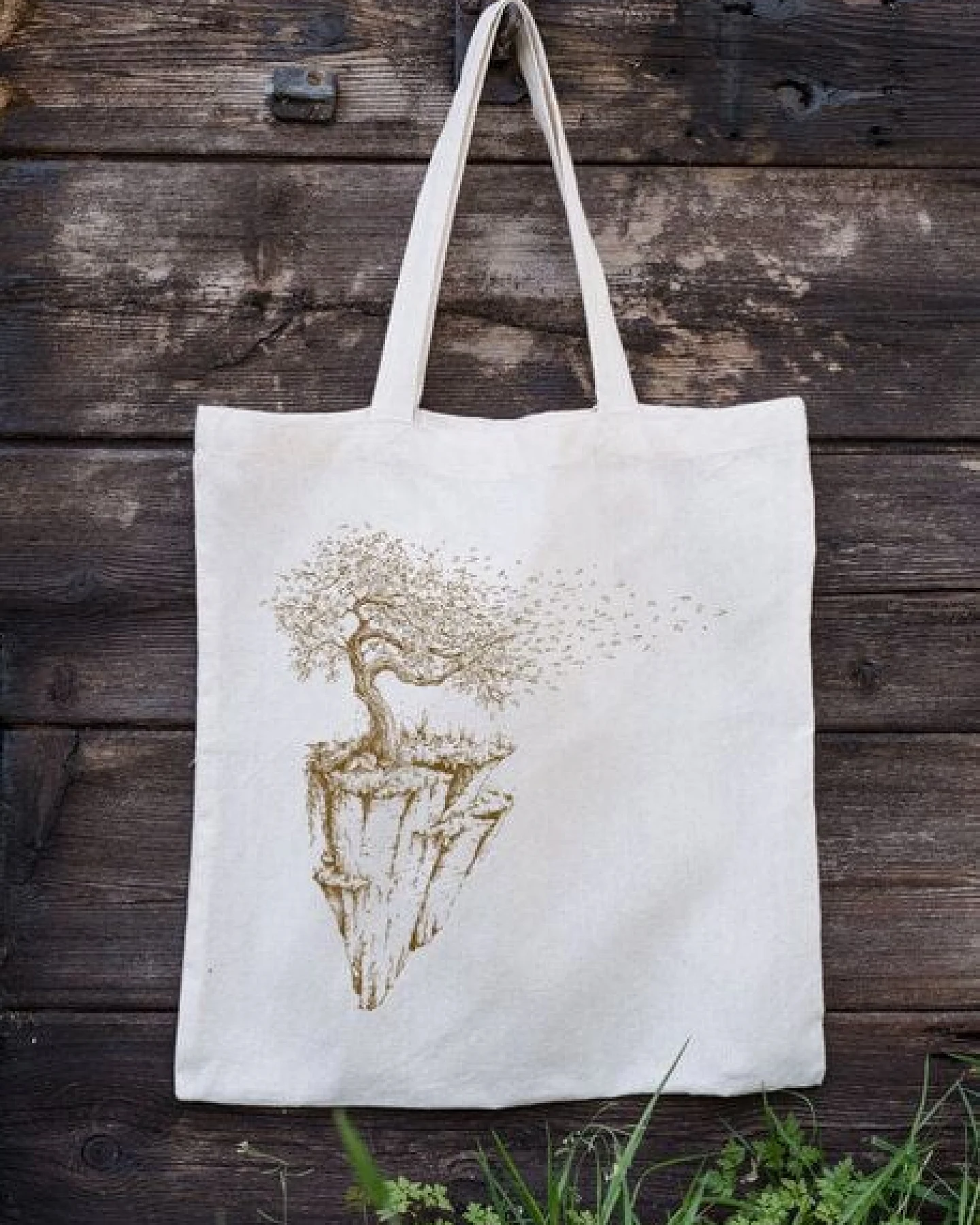 Life-Tree Tasche aus Biobaumwolle Fairwear "Maple Island" für in Grün/Blau/Weiß/Rot – Ansicht 3