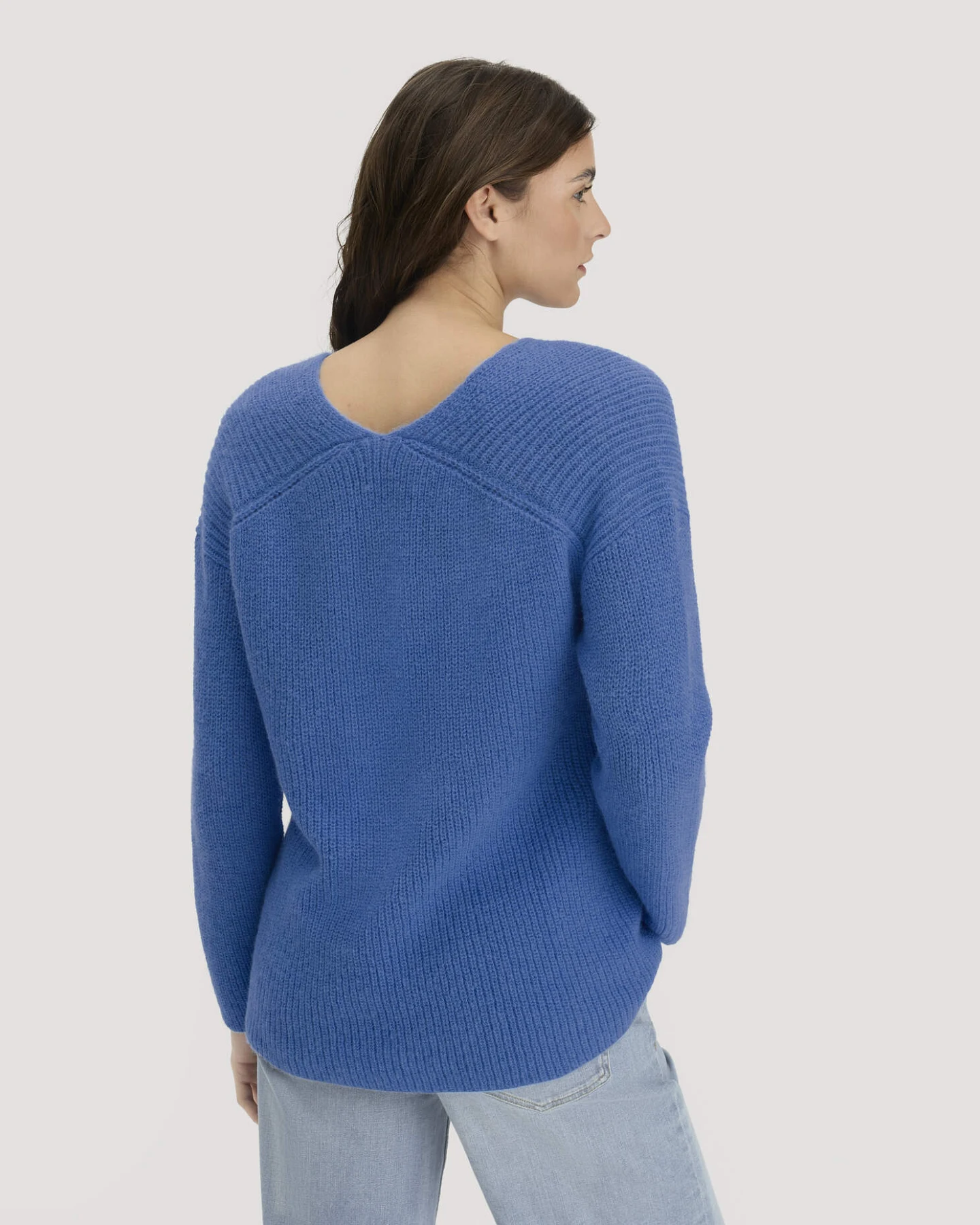 hessnatur Damen Strick Pullover Relaxed aus Alpaka - blau - Größe M – Ansicht 3