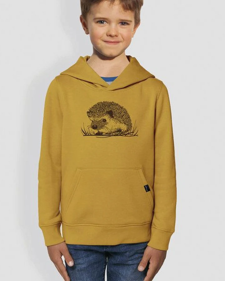 little kiwi Kinder Hoodie, "Igel",Ocker, Caramel