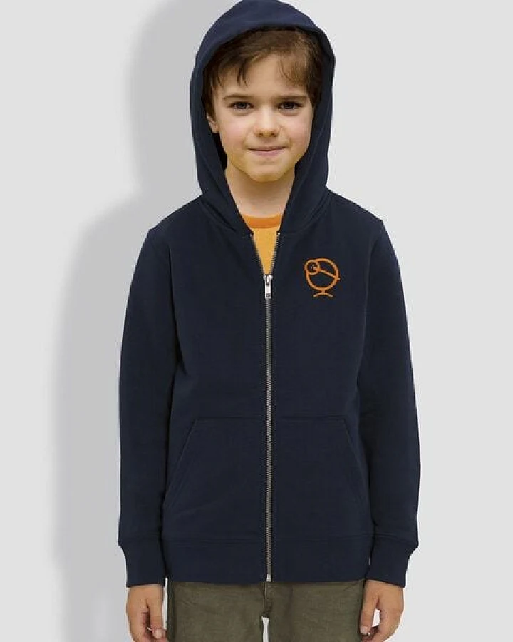 little kiwi Kinder Hoodie, "Kiwi", Navy