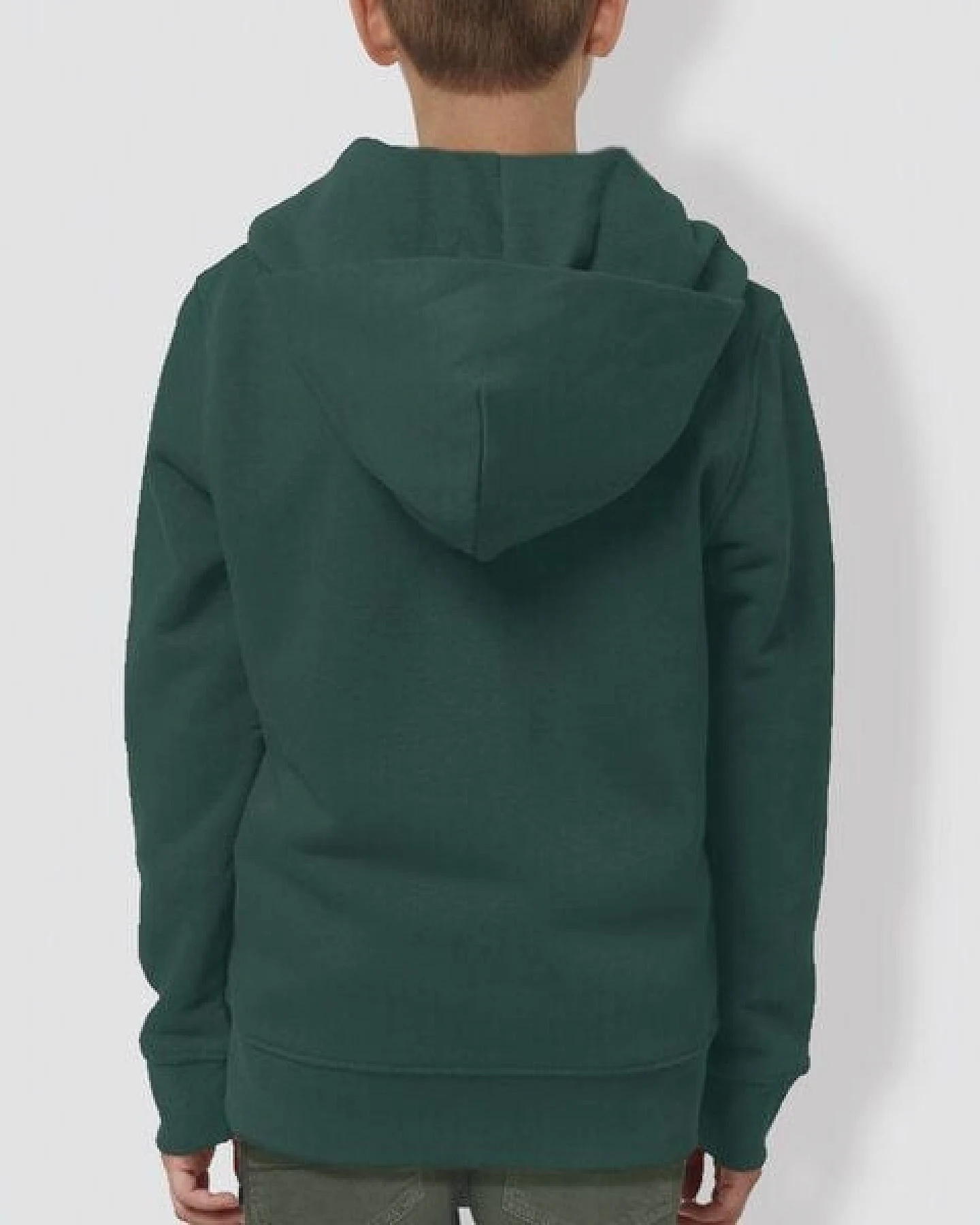 little kiwi Kinder Hoodie, "Schneehase", Green – Ansicht 3