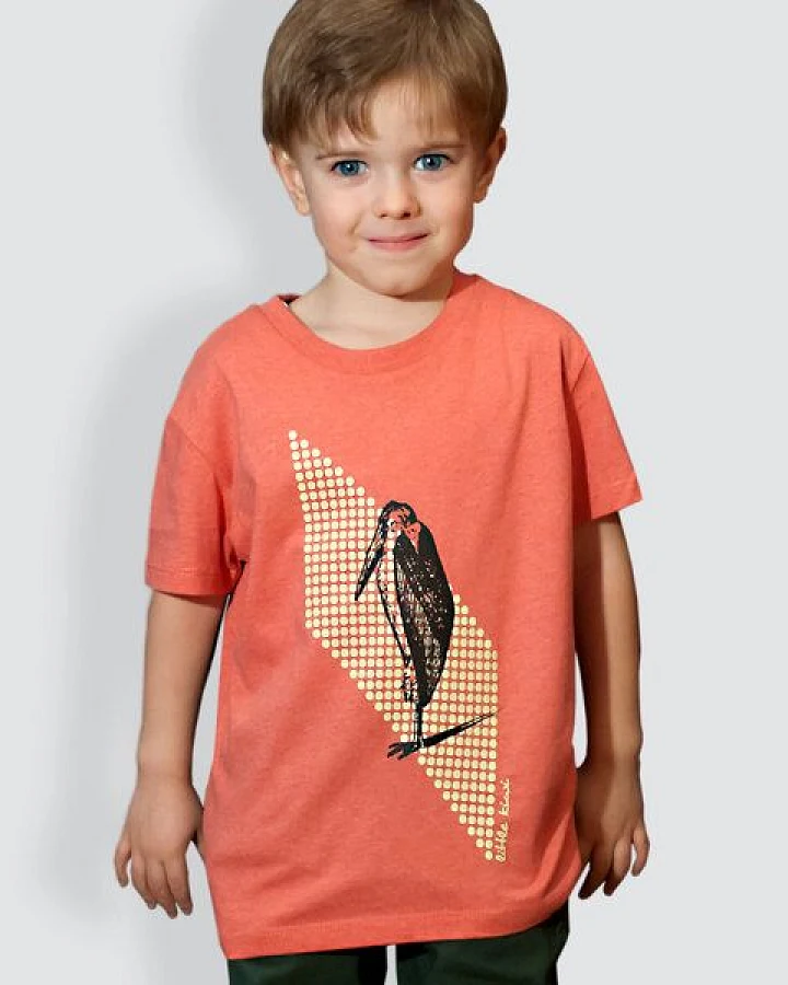 little kiwi Kinder T-Shirt, "Marabu", Mid Heather Red