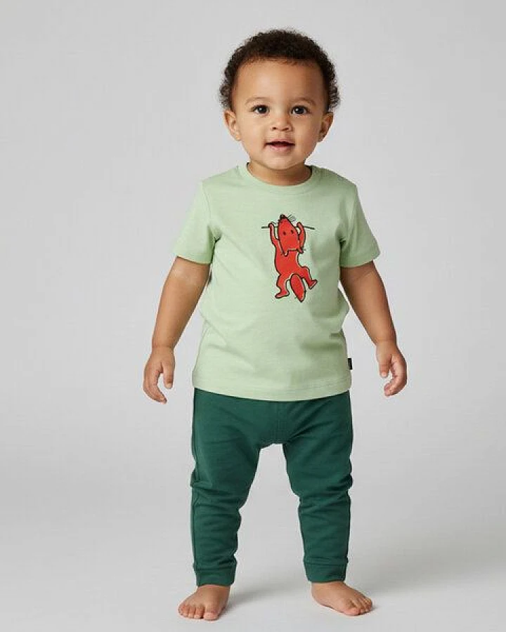 little kiwi Baby T-Shirt, "Fuchsi", Hellgrün