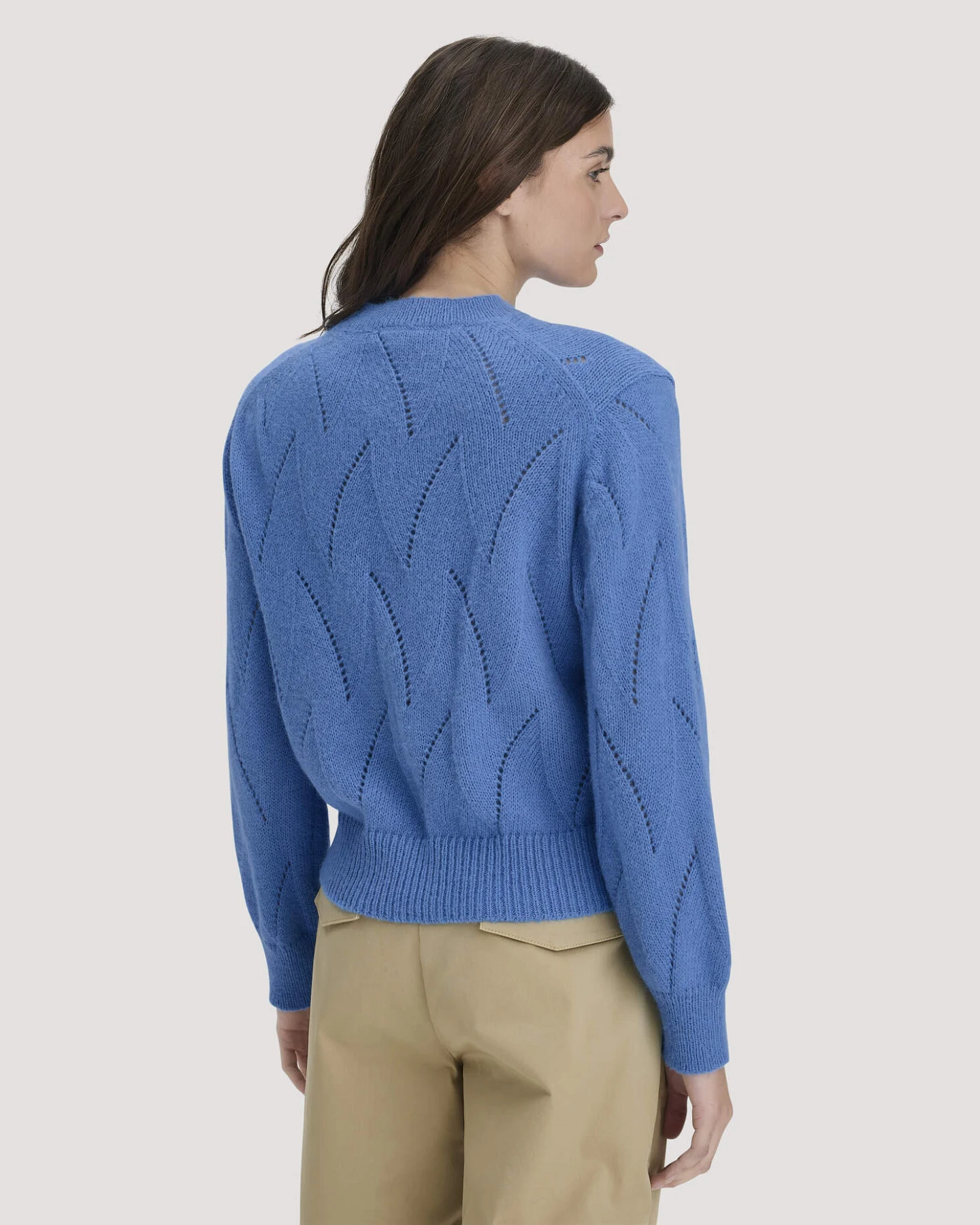 hessnatur Damen Strick Pullover Relaxed aus Alpaka - blau - Größe M – Ansicht 3