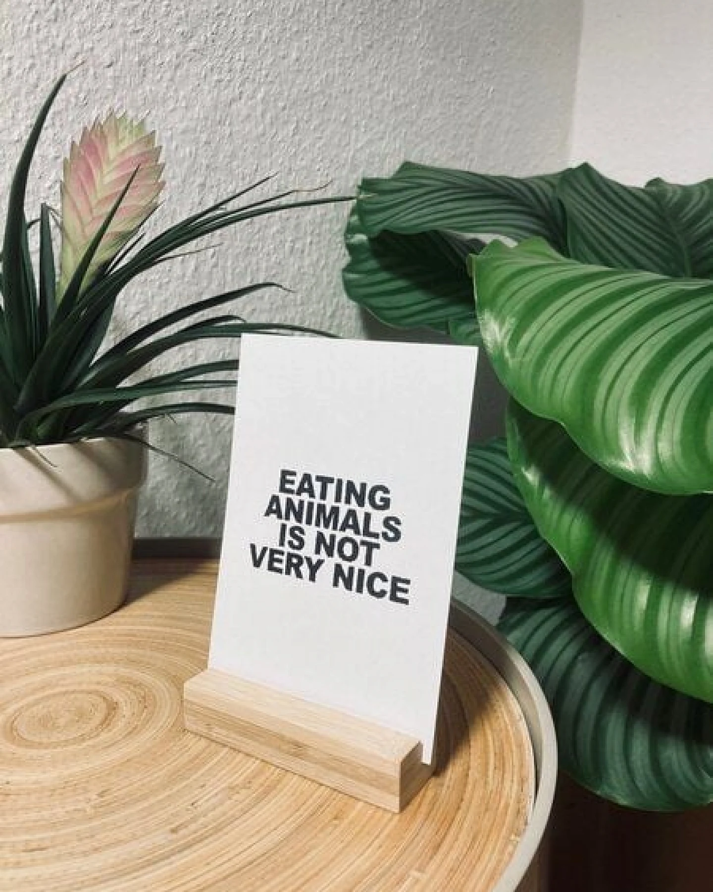 ilovemixtapes Postkarte eating animals is not very nice A6 Recycling Papier Vegan – Ansicht 3
