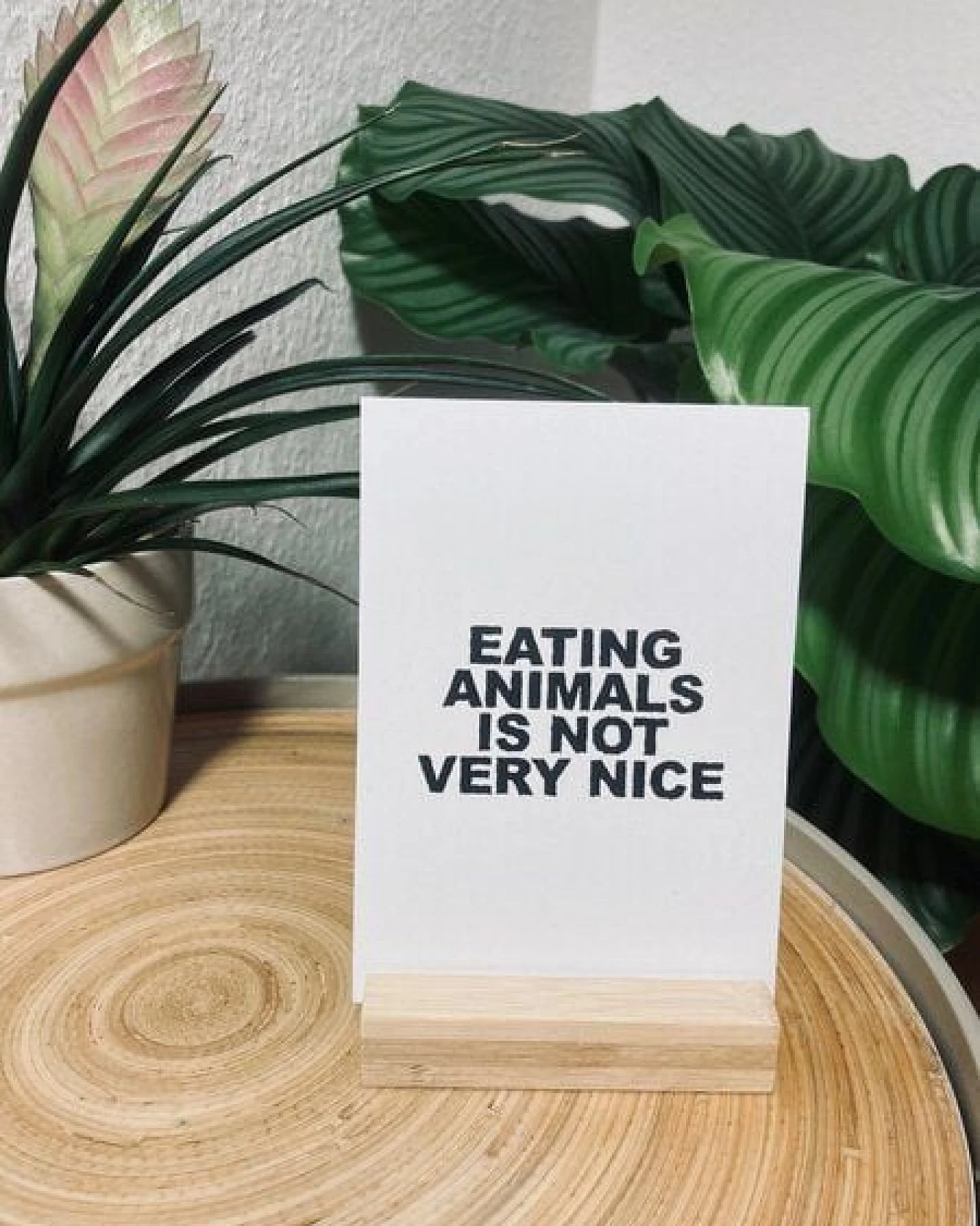 ilovemixtapes Postkarte eating animals is not very nice A6 Recycling Papier Vegan – Ansicht 4