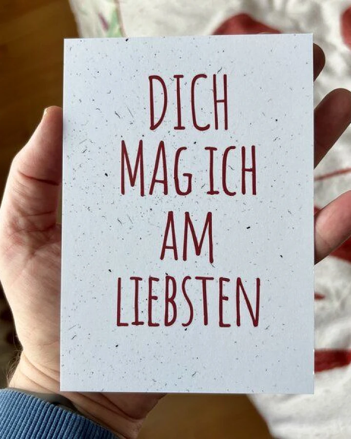 ilovemixtapes Postkarte „dich mag ich am liebsten" A6
