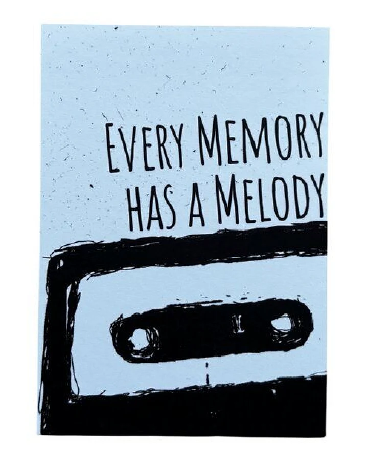 ilovemixtapes Postkarte „every melody has a memory“ Kassette A6