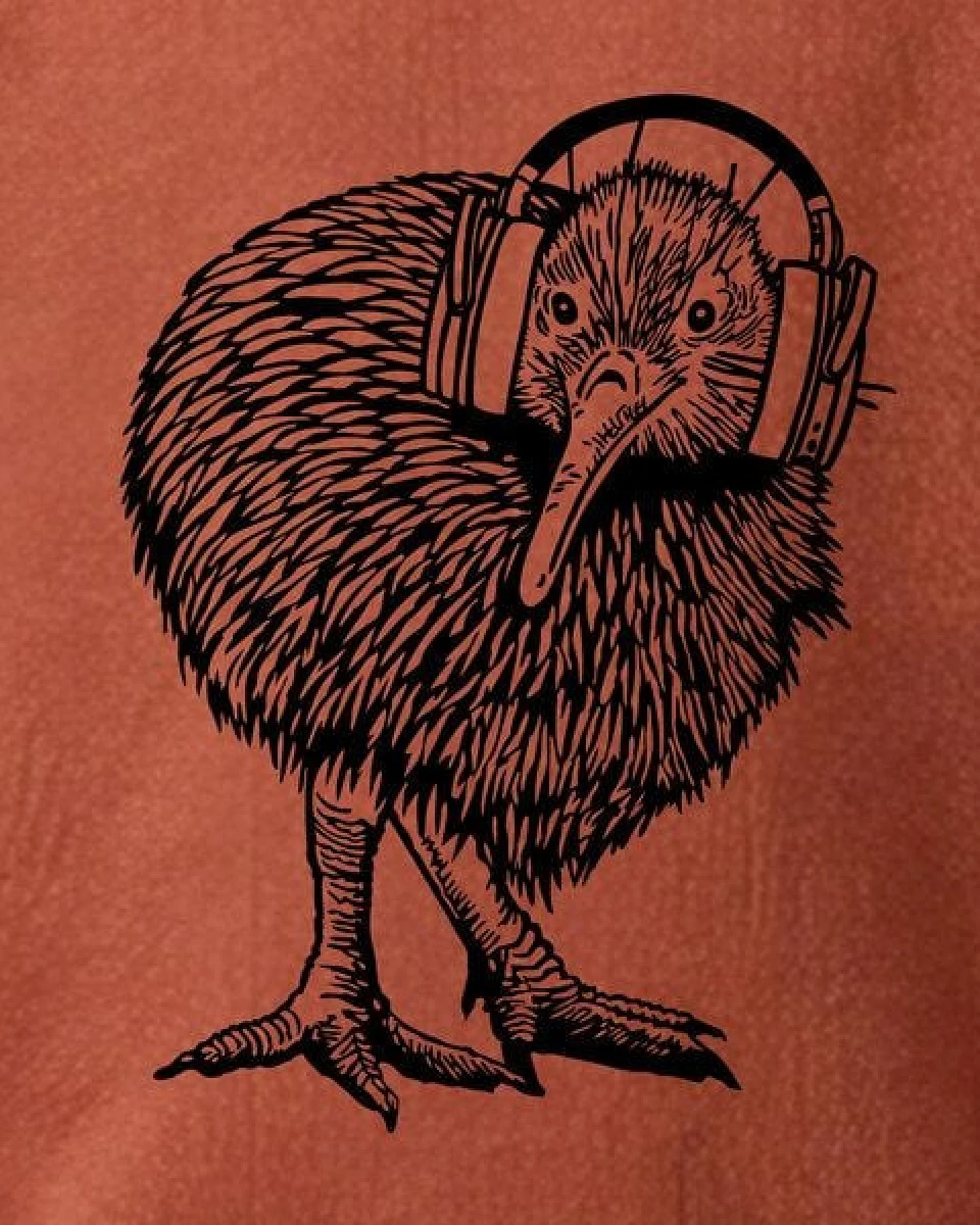 little kiwi Kinder Sweatshirt, "Kopfhörer auf", Heritage Brown – Ansicht 3