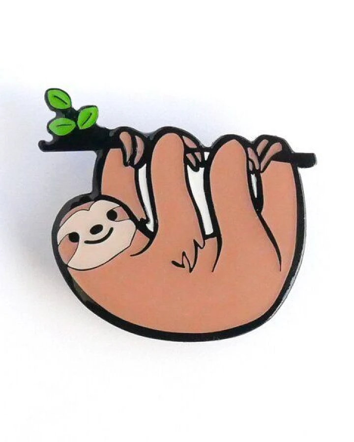 roots of compassion Anstecker Faultier - Pin, Button, Tiere, Sloth, faul, Faulheit