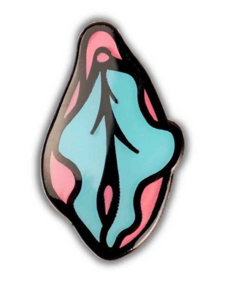 roots of compassion Anstecker Vulva Feminismus - Pin, Button, Emaille, Vagina, body positivity, Sex