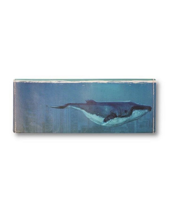 roots of compassion Portemonnaie vegan mit Wal-Motiv - Wallet aus Tyvek