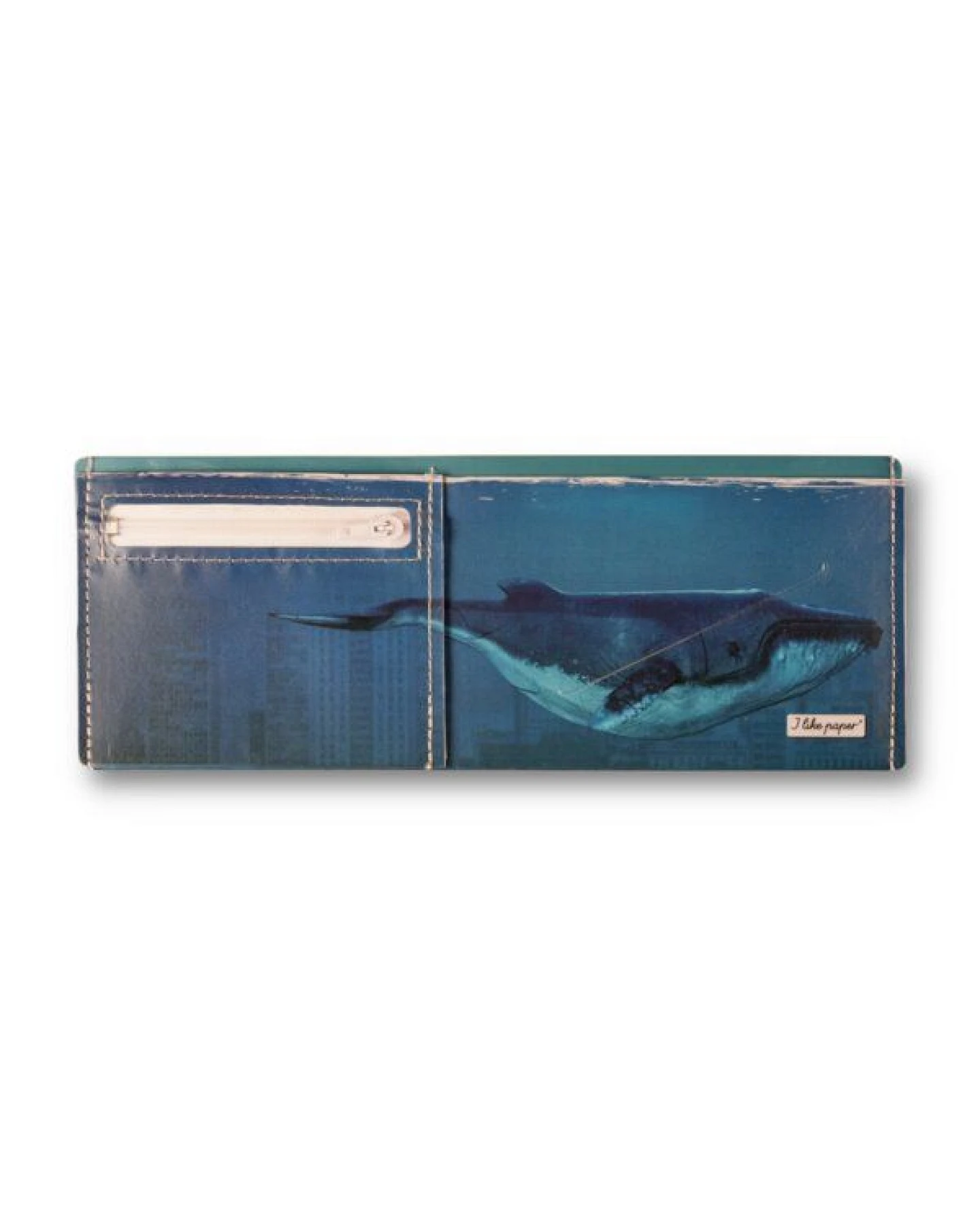 roots of compassion Portemonnaie vegan mit Wal-Motiv - Wallet aus Tyvek – Ansicht 2