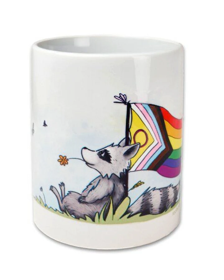 roots of compassion Tasse Pride Waschbär - queer, LGBT, Tiere