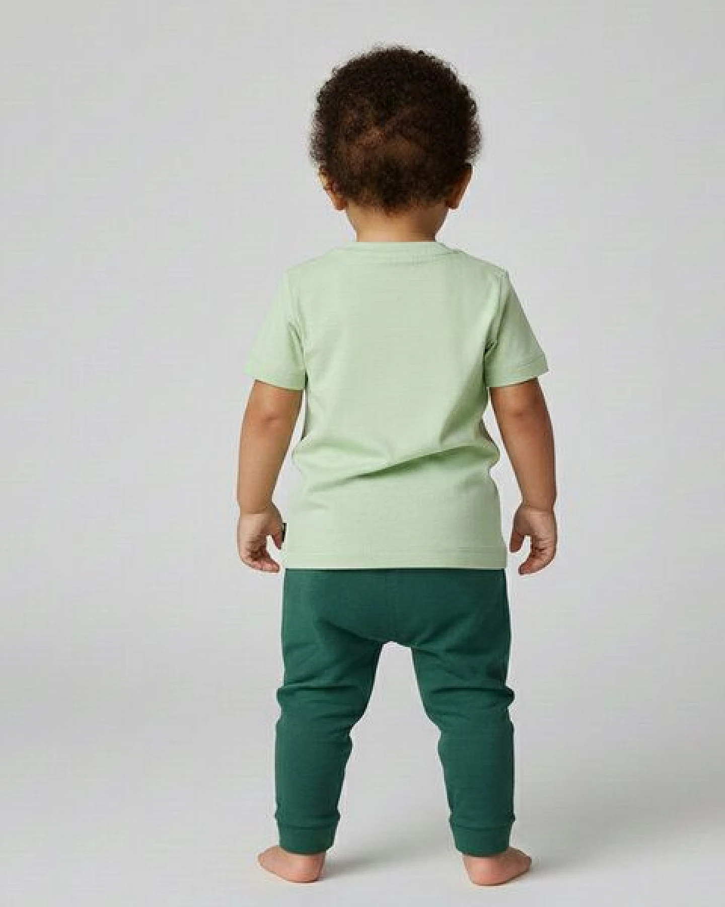little kiwi Baby T-Shirt, "Fuchsi", Hellgrün – Ansicht 2