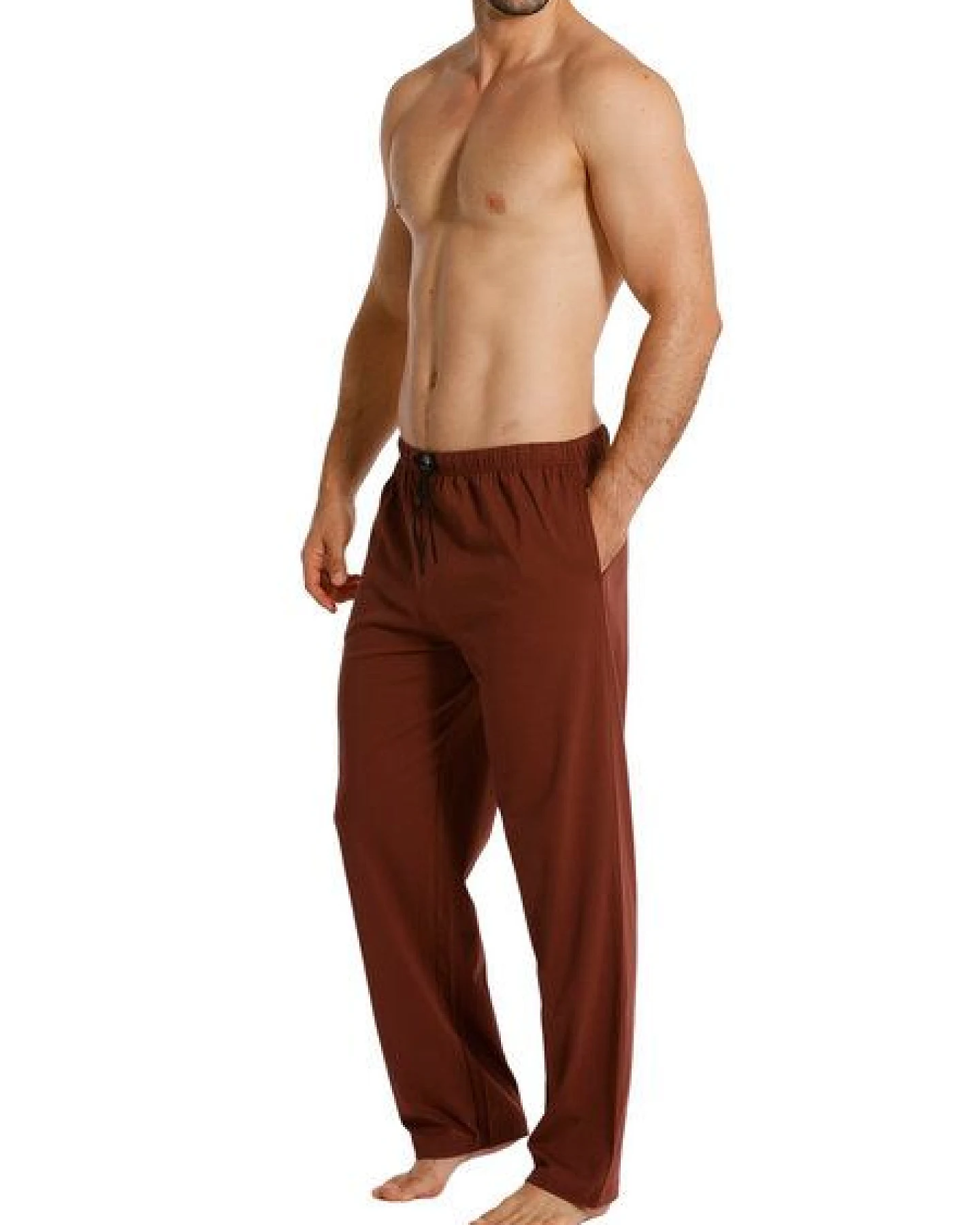 Haasis Bodywear Herren Pyjamahose lang mit Seitentaschen, Single Jersey, reine Baumwolle – Ansicht 4