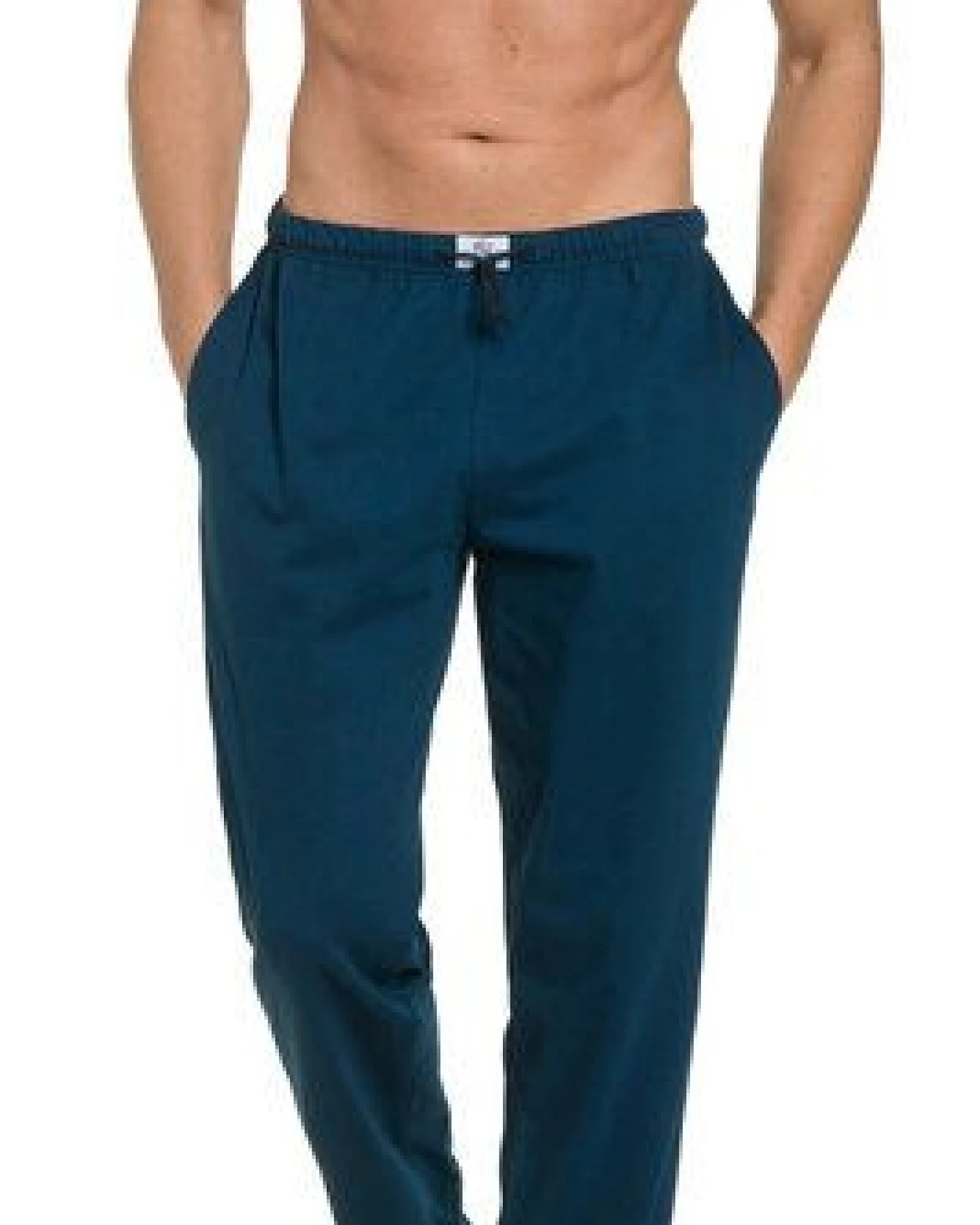 Haasis Bodywear Herren Pyjamahose lang mit Seitentaschen, Single Jersey, reine Baumwolle – Ansicht 3