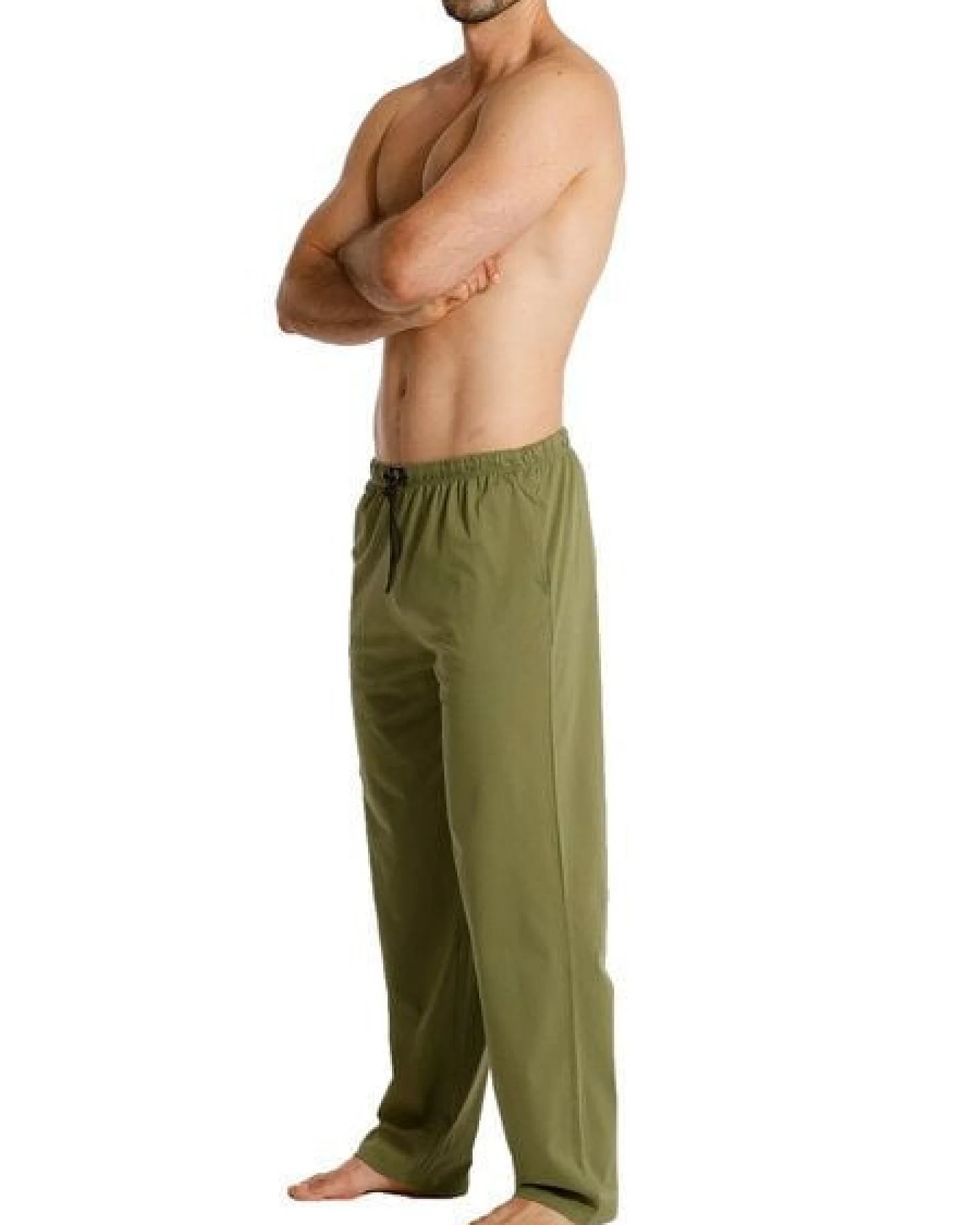 Haasis Bodywear Herren Pyjamahose lang mit Seitentaschen, Single Jersey, reine Baumwolle – Ansicht 3