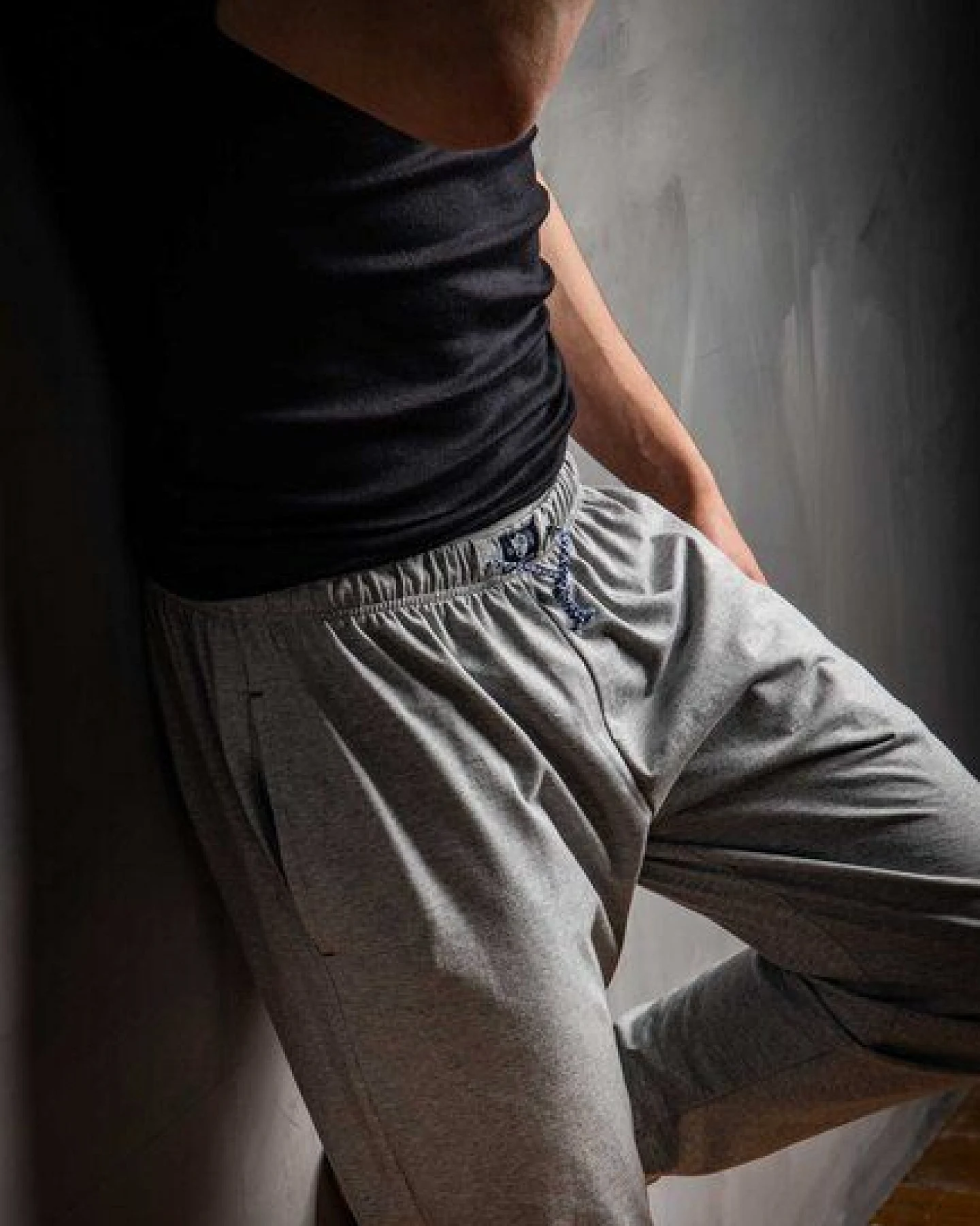 Haasis Bodywear Herren Pyjamahose mit Bündchen, Seitentaschen, Single Jersey, Bio Baumwolle, GOTS – Ansicht 2
