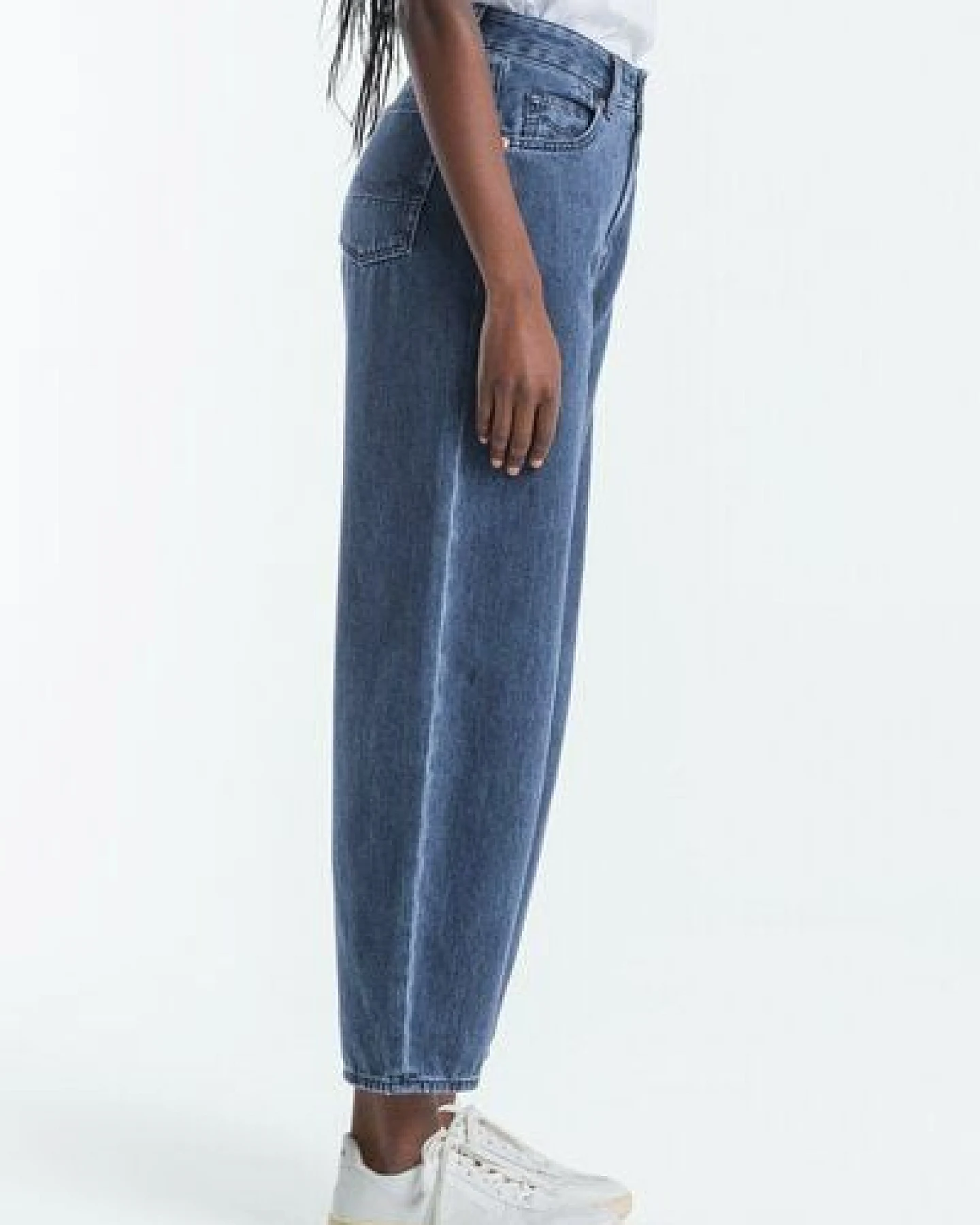 Kings Of Indigo Leila Alex - High Waist Balloon Shape - Dark Worn – Ansicht 3