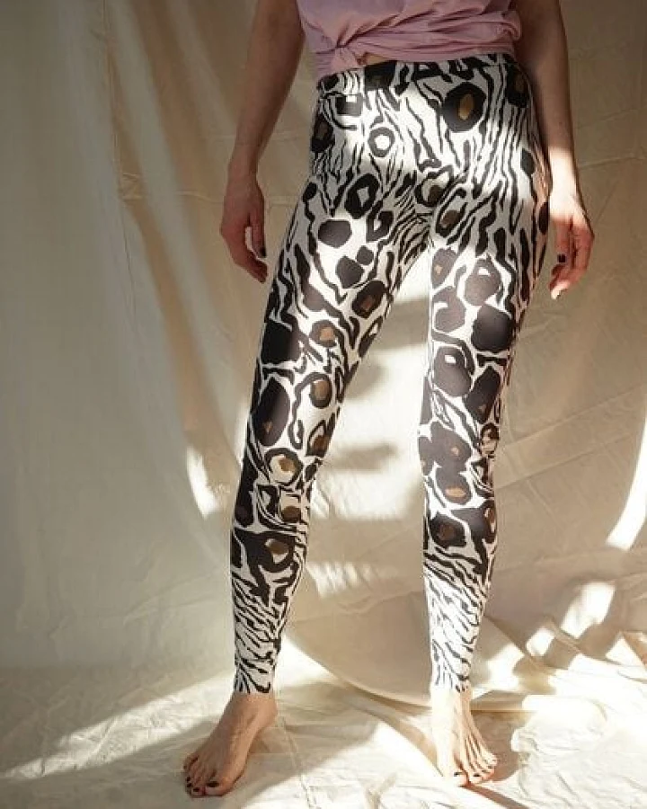 Lena Schokolade Animal Leggings aus Bio-Baumwolle
