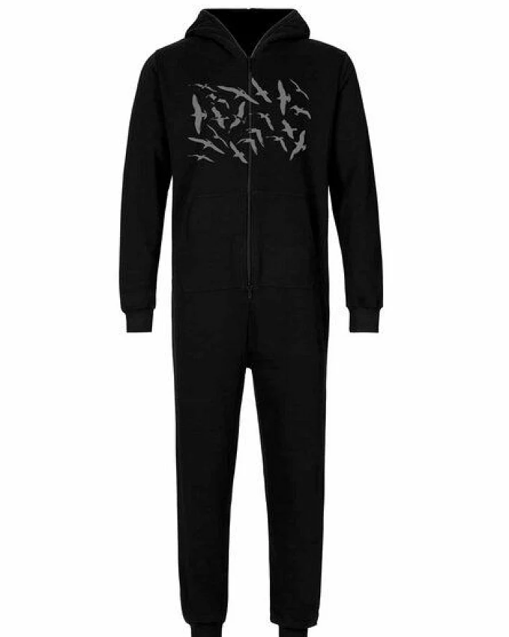 Peaces.bio - handbedruckte Biomode Jumpsuit Möwen Damen