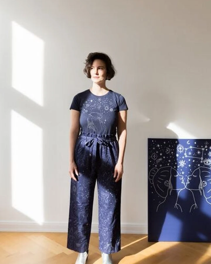 Sophia Schneider-Esleben Paperbag, Zodiac - Hose aus Bio-Baumwolle