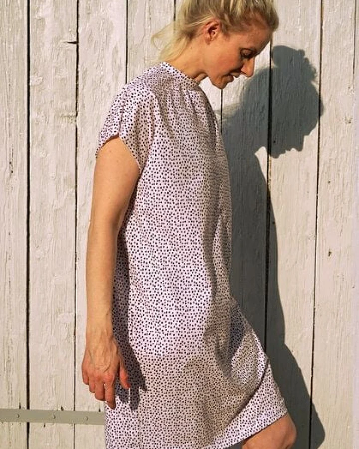 Lena Schokolade Kleid light dots aus Bio-Baumwolle