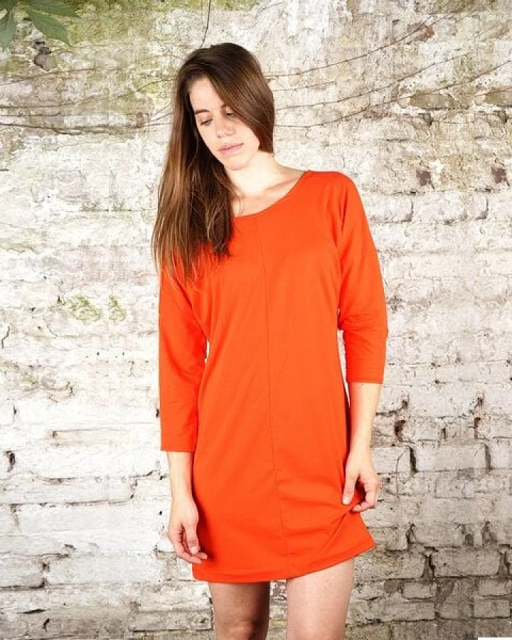 Lena Schokolade Kleid superrot