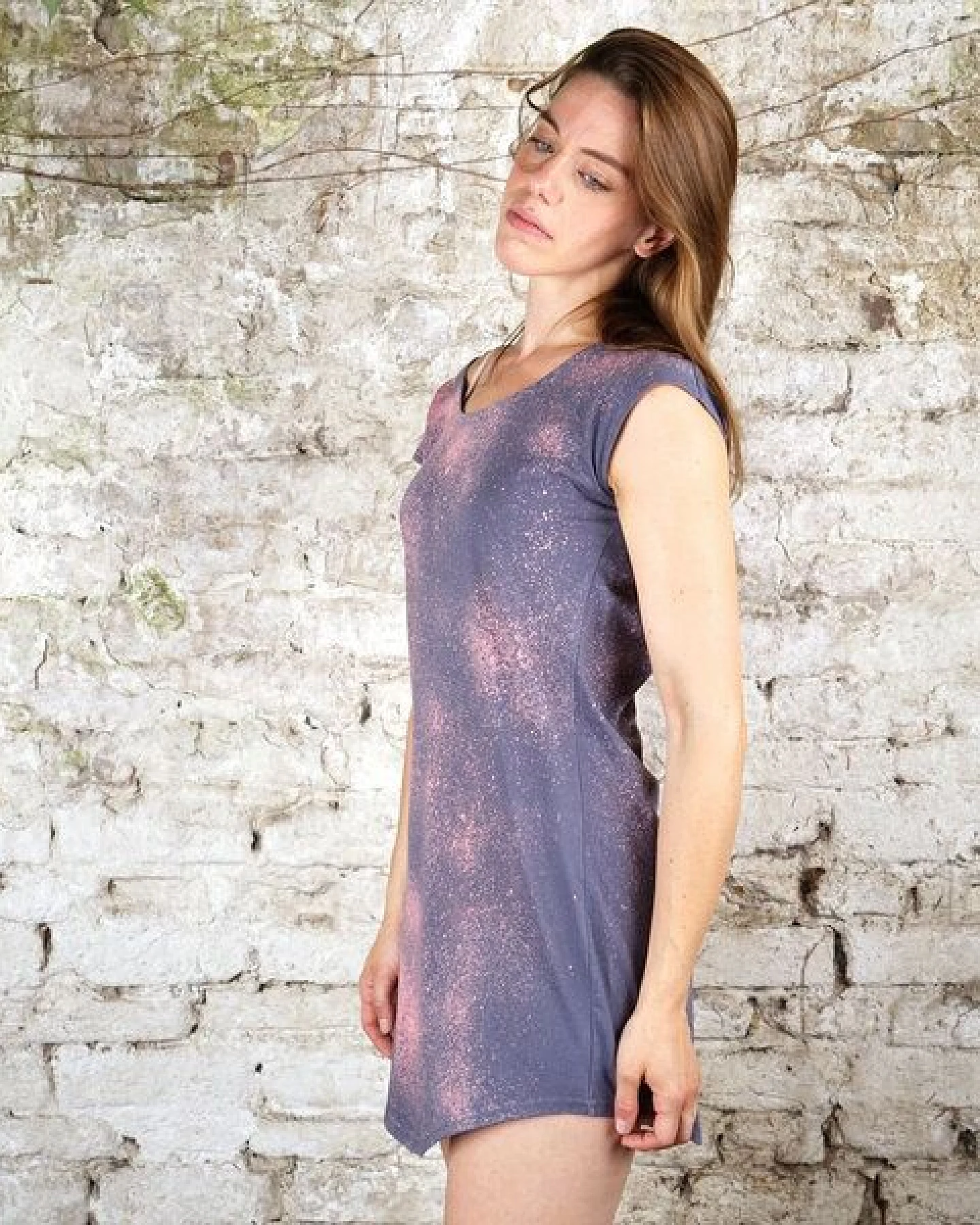 Lena Schokolade T-Shirt Kleid mit Sternenhimmel – Ansicht 3