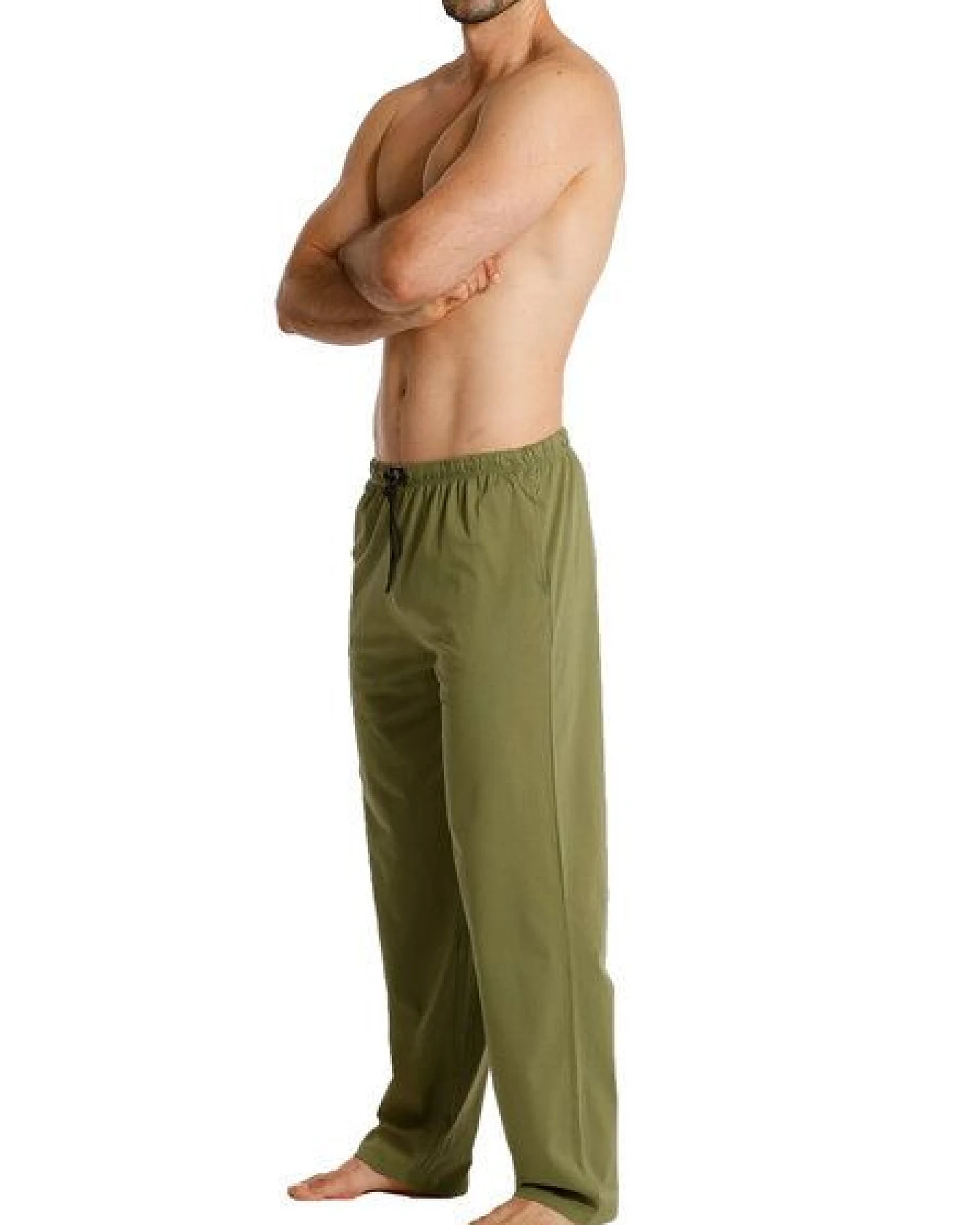 Haasis Bodywear Herren Pyjamahose lang mit Seitentaschen, Single Jersey, reine Baumwolle – Ansicht 3