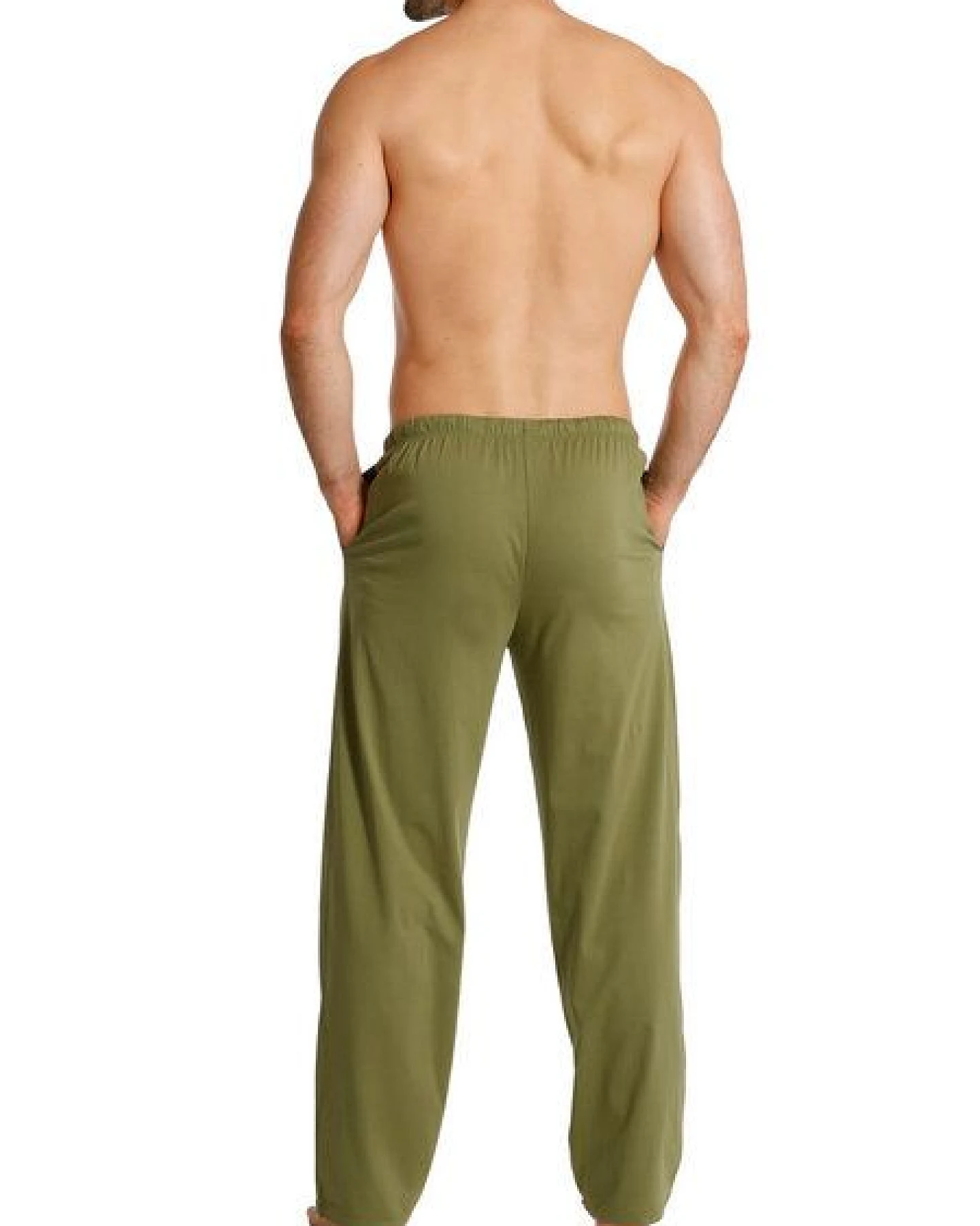 Haasis Bodywear Herren Pyjamahose lang mit Seitentaschen, Single Jersey, reine Baumwolle – Ansicht 4
