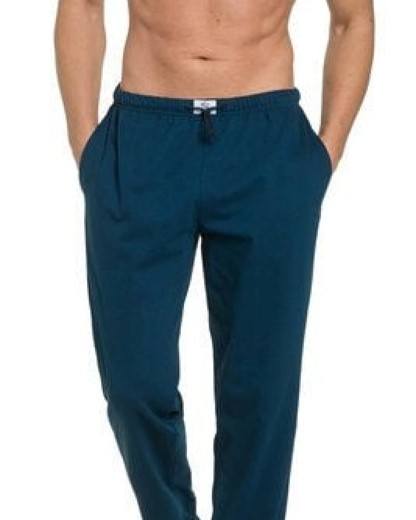 Haasis Bodywear Herren Pyjamahose lang mit Seitentaschen, Single Jersey, reine Baumwolle – Ansicht 3