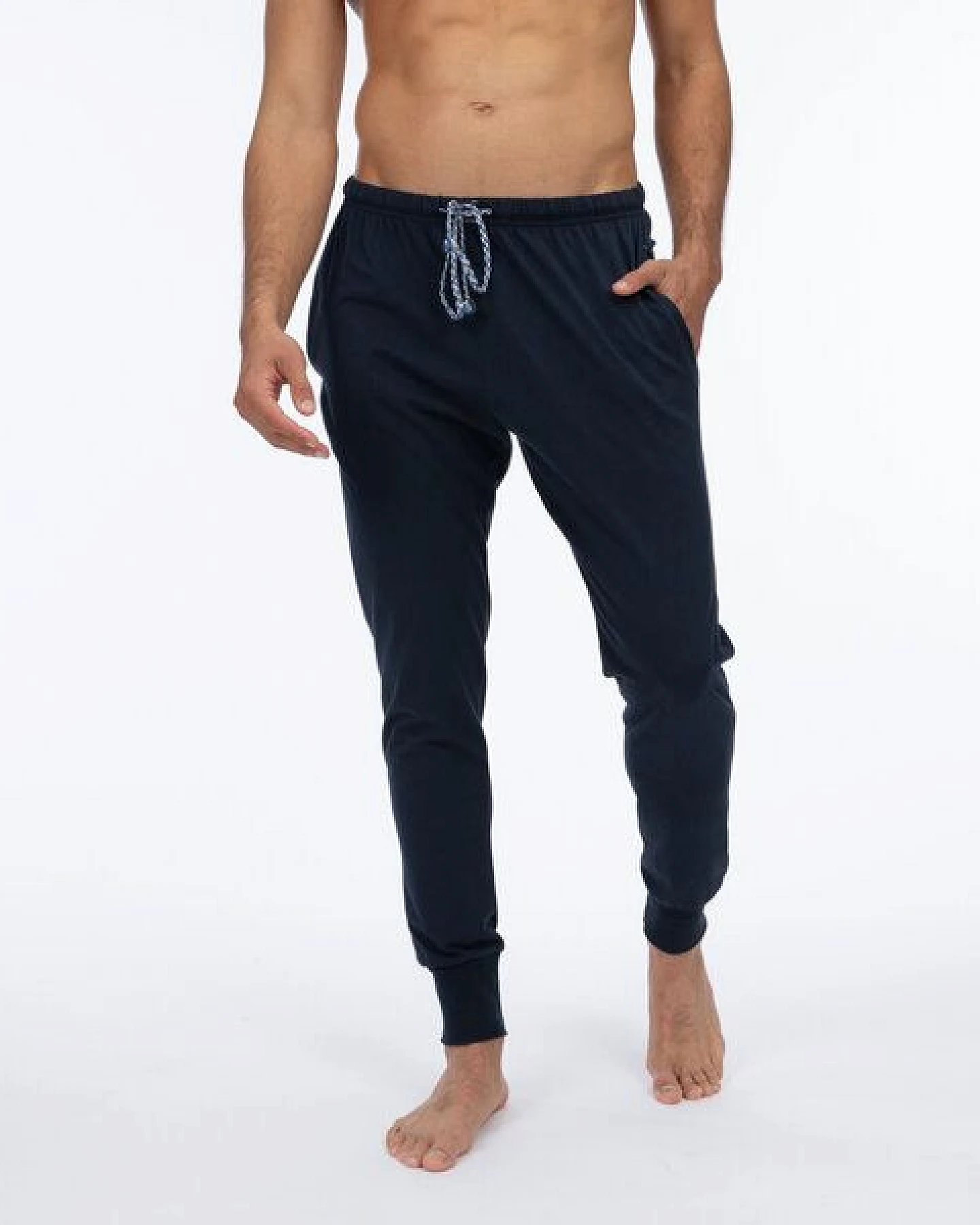 Haasis Bodywear Herren Pyjamahose mit Bündchen, Seitentaschen, Single Jersey, Bio Baumwolle, GOTS – Ansicht 2