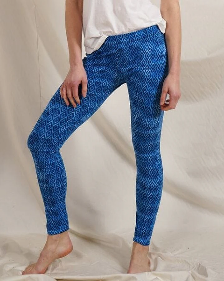 Lena Schokolade Leggings blue diamonds aus Bio-Jersey