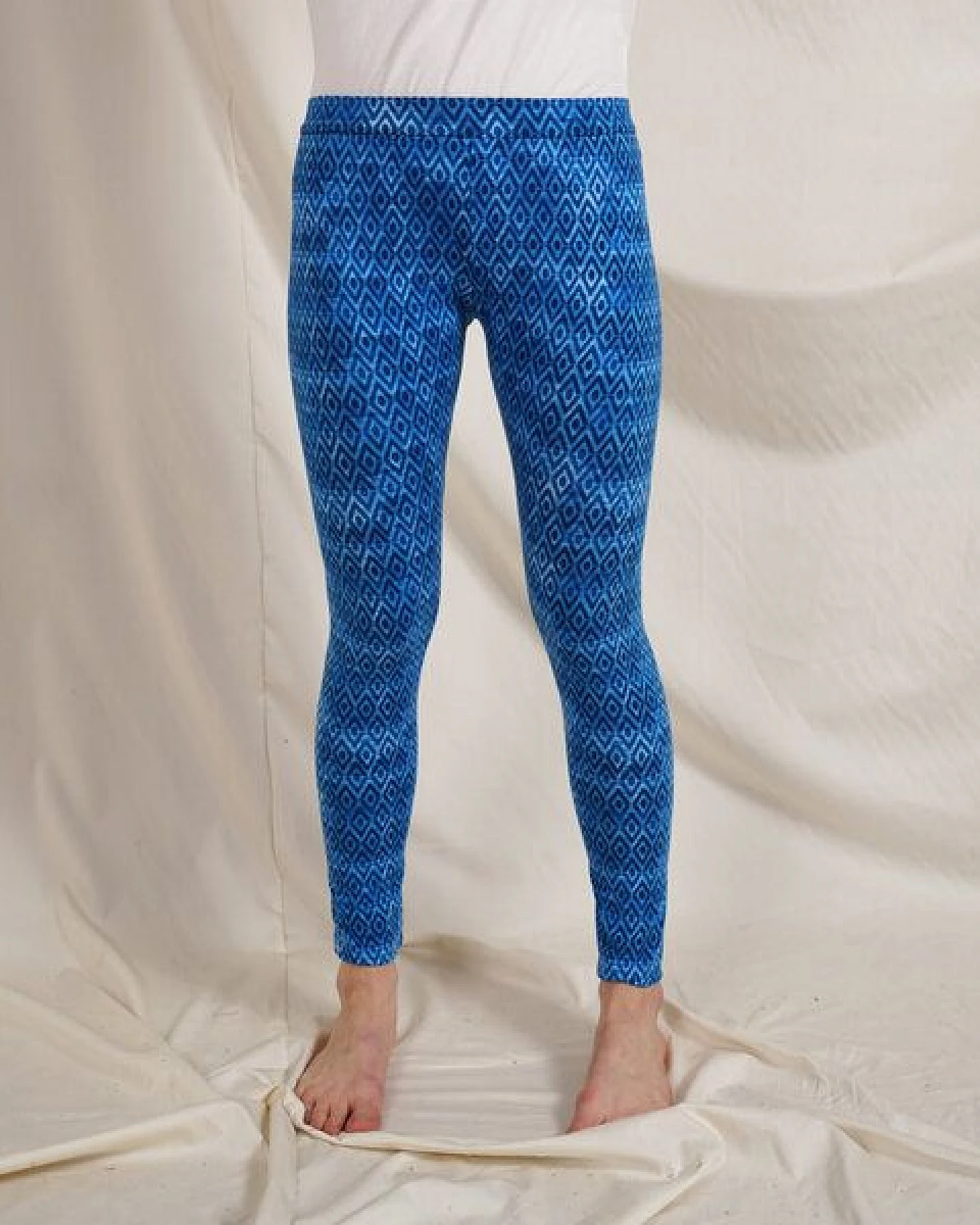Lena Schokolade Leggings blue diamonds aus Bio-Jersey – Ansicht 3