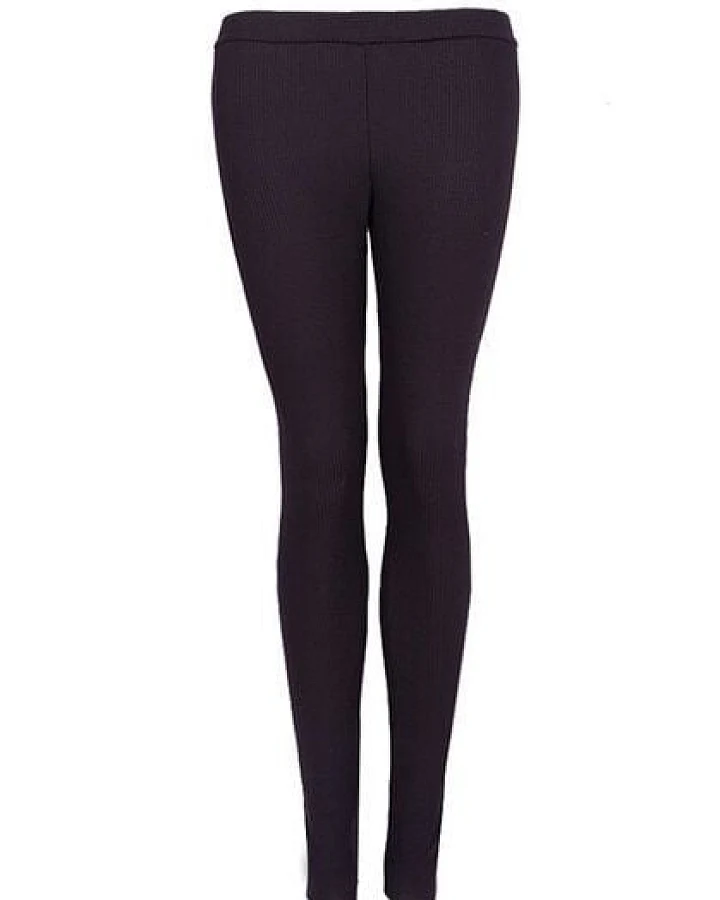 Lena Schokolade Ripp Leggings schwarz
